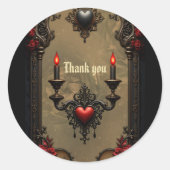 Sticker Rond Romance gothique : Passion cachée. (Devant)