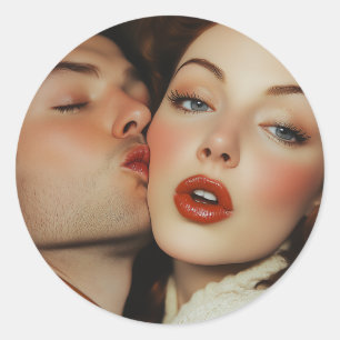 Sticker Rond Romance vintage