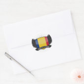 STICKER ROND ROMANIA (Enveloppe)