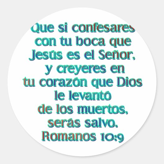 Sticker Rond Romanos 10:9 (Devant)