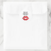 Sticker Rond Romantic chic luxe red lips (Sac)