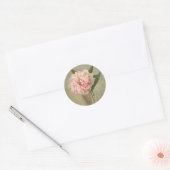 Sticker Rond Romantic soft pink peony in vase (Enveloppe)