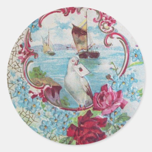 STICKER ROND ROMANTIQUE (Devant)