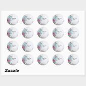STICKER ROND ROMANTIQUE (Feuille)