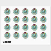STICKER ROND ROMANTIQUE 3 (Feuille)