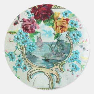STICKER ROND ROMANTIQUE 3