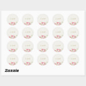 Sticker Rond romantique dainty fleurie couronne printemps Maria (Feuille)