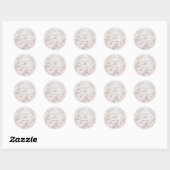Sticker Rond Romantique Dusty rose Faded FlorRose (Feuille)
