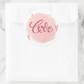 Sticker rond romantique "Love You" (Sac)