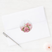 Sticker Rond Romantique Mariage Love Soft Rose Flower Bouquet (Enveloppe)