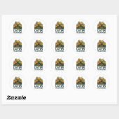 Sticker Rond Rome ancienne enseignante latine (Feuille)