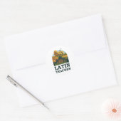 Sticker Rond Rome ancienne enseignante latine (Enveloppe)