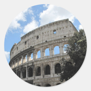 Sticker Rond Rome antique Colosseum