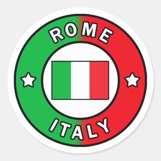 Sticker Rond Rome Italie (Devant)