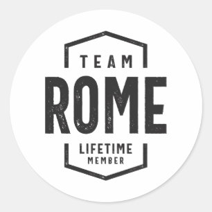 Sticker Rond Rome Membre à vie Nom personnalisé Rome
