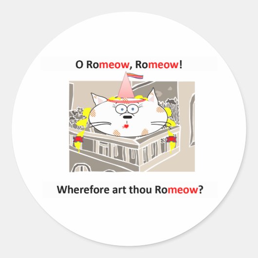 Sticker Rond Romeow (Devant)