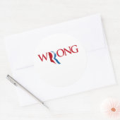 Sticker Rond Romney a tort (Enveloppe)