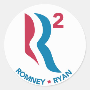 Sticker Rond Romney Ryan R Squared
