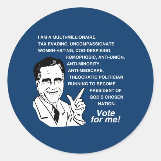 Sticker Rond Romney Voter pour Me.png (Devant)