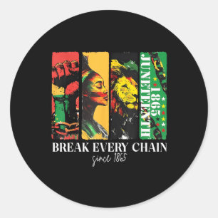 Sticker Rond Rompre chaque chaîne depuis 1865 Femmes Hommes Jun