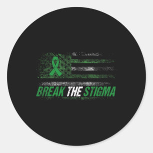 Sticker Rond Rompre Le Mois De Sensibilisation À La Stigmatisat