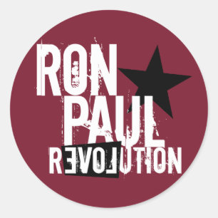Sticker Rond Ron Paul