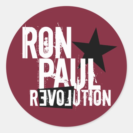 Sticker Rond Ron Paul (Devant)