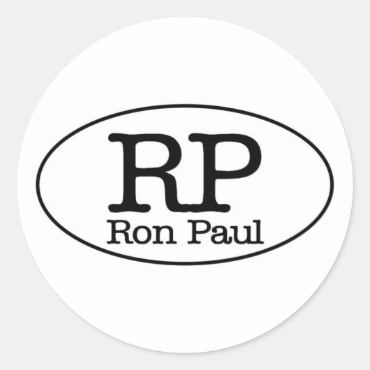 Sticker Rond ron paul (Devant)