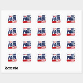 STICKER ROND RON PAUL 2012 (Feuille)