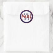Sticker Rond Ron Paul 2012 (Sac)