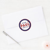 Sticker Rond Ron Paul 2012 (Enveloppe)
