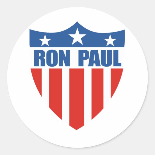 Sticker Rond Ron Paul à la présidence (12) (Devant)