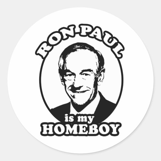 Sticker Rond Ron Paul est mon petit garçon (Devant)
