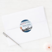 Sticker Rond Ron Paul, président (Enveloppe)