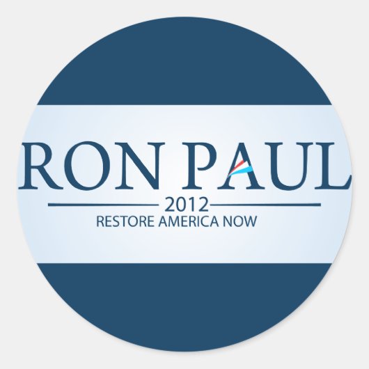 Sticker Rond Ron Paul, président (Devant)