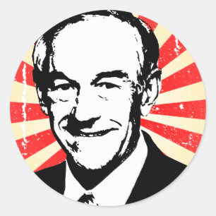 Sticker Rond Ron Paul Propaganda