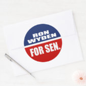 STICKER ROND RON WYDEN AU SÉNAT (Enveloppe)