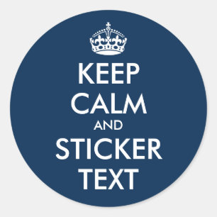 Sticker Rond Rond brillant garder calme et porter des autocolla