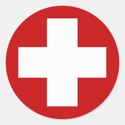 Sticker Rond Rond-point d'urgence de la Croix-Rouge suisse (Devant)