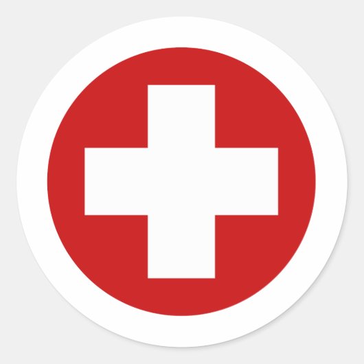 Sticker Rond Rond-point d'urgence de la Croix-Rouge suisse (Devant)