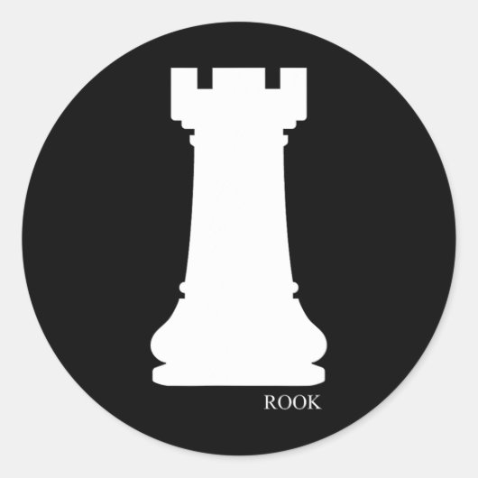Sticker Rond Rook Chess Piece Group Costume Chess Club Chess Bo (Devant)