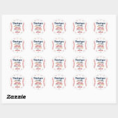 Sticker Rond Rookie de baseball de l'année anniversaire Favor (Feuille)