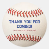 Sticker Rond Rookie de baseball de l'année Anniversaire Garçon (Devant)