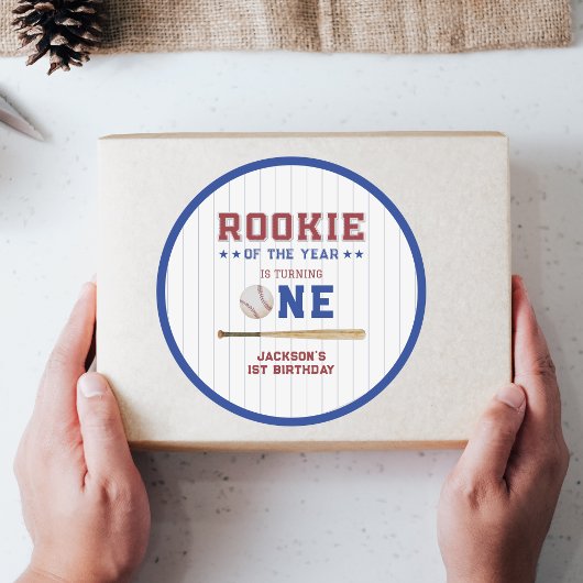 Sticker Rond Rookie de l'année 1er Anniversaire Baseball