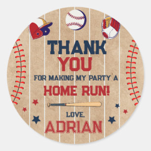 Sticker Rond Rookie de l'année 1er Anniversaire Baseball