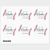 Sticker Rond Rookie de l'année Baseball 1er anniversaire (Feuille)