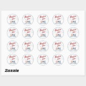 Sticker Rond Rookie de l'année Baseball 1er anniversaire (Feuille)
