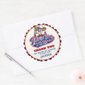 Sticker Rond Rookie De L'Année Baseball Custom Anniversaire Fêt (Enveloppe)