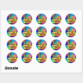 Sticker Rond Rooster (Feuille)