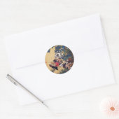 Sticker Rond Rooster and Hen (Enveloppe)